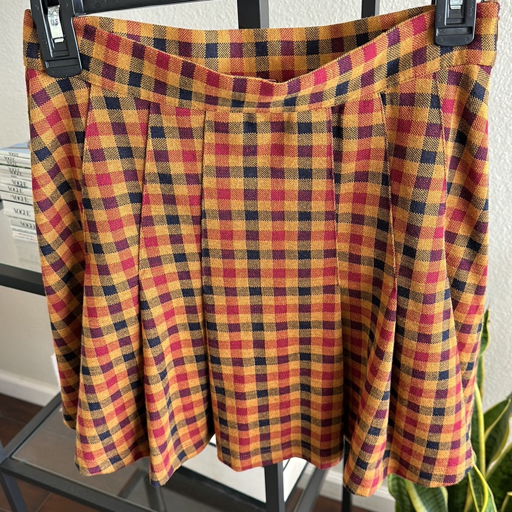 FREE PEOPLE Plaid Mini Skirt - Picture 4 of 6